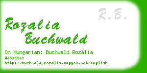rozalia buchwald business card